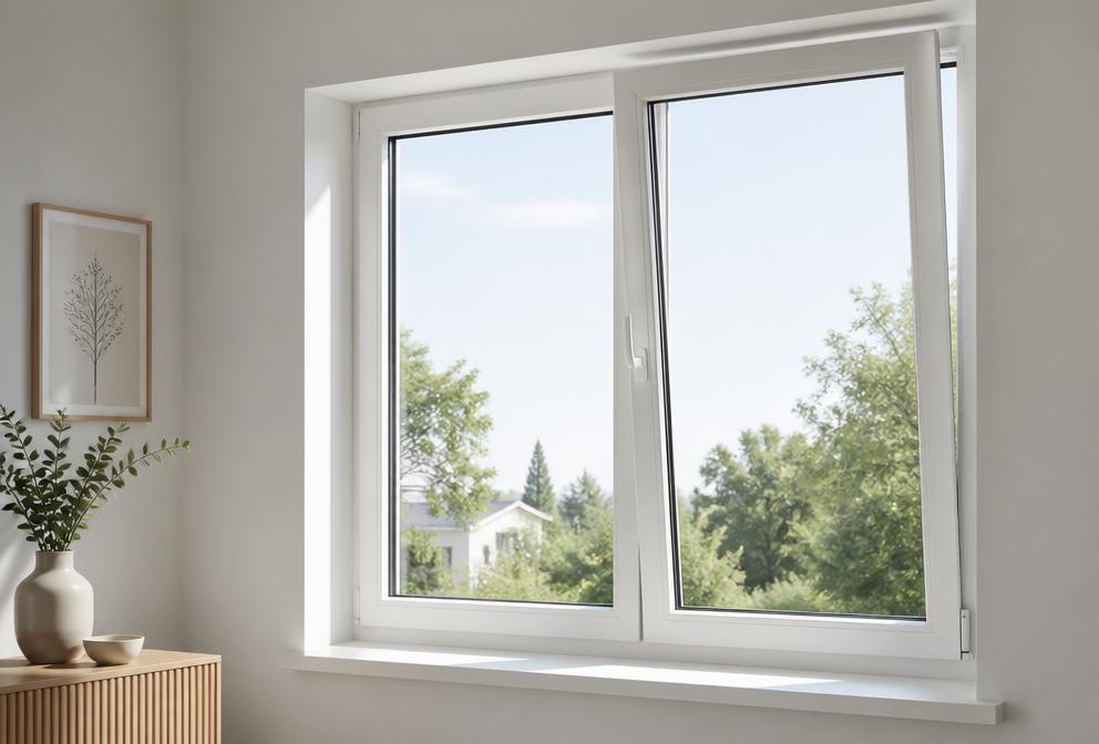 Wit kunststof kozijn met isolatieglas